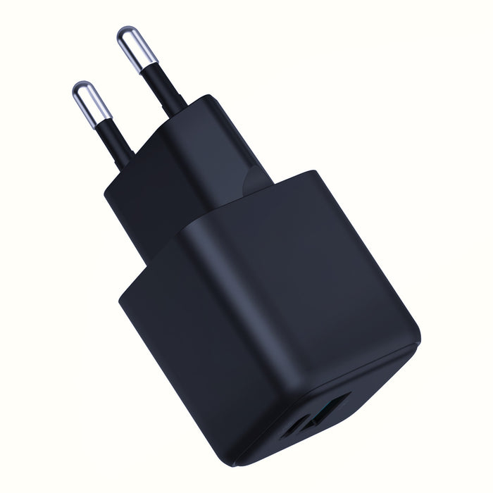 3mk Hyper GaN Charger 20W QC4+ PD PPS USB-C USB-A Wall Charger - Black