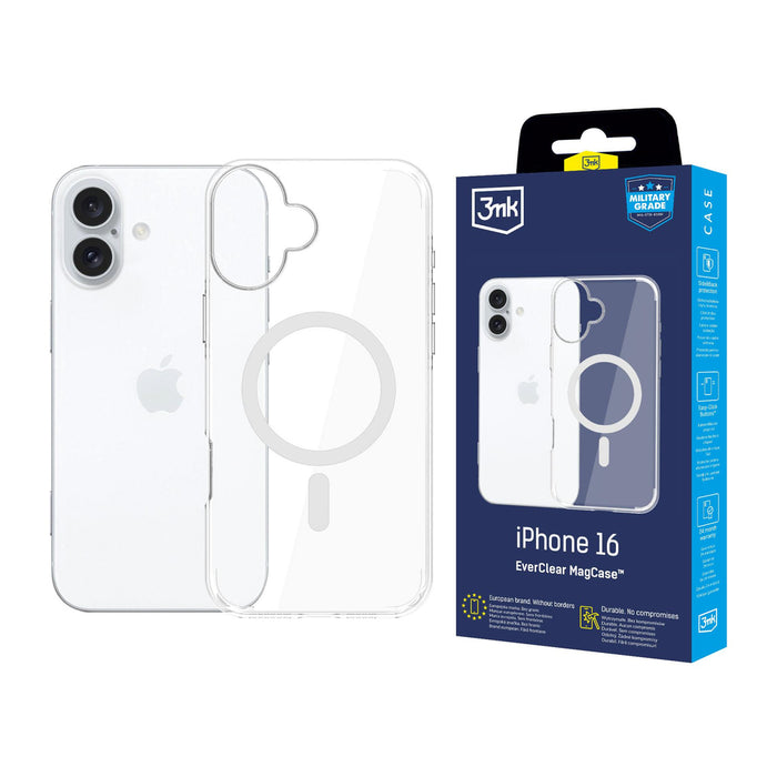 3mk EverClear MagCase for Apple iPhone 16 - transparent