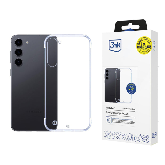 3mk Just20g Clear Case for Samsung Galaxy S23+ - transparent