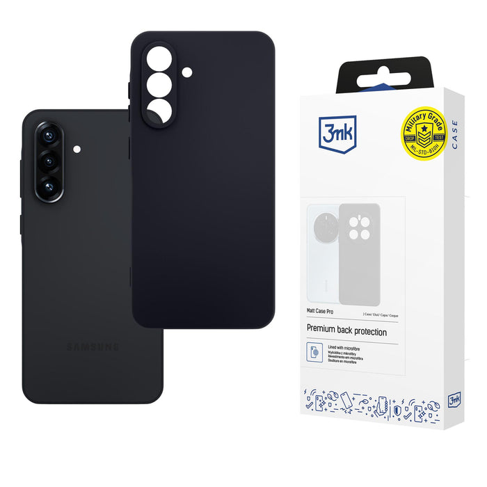 3mk Matt Case Pro for Samsung Galaxy A36 - matte black