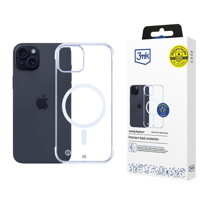 3mk Just20g MagCase Case for Apple iPhone 15 - Transparent