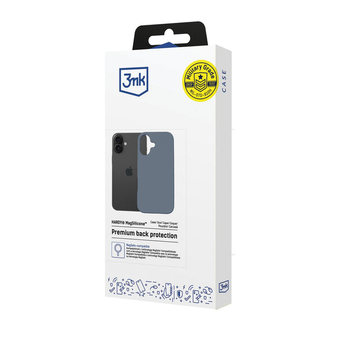 3mk Hardy MagSilicone Case for Apple iPhone 16 Plus - Blue
