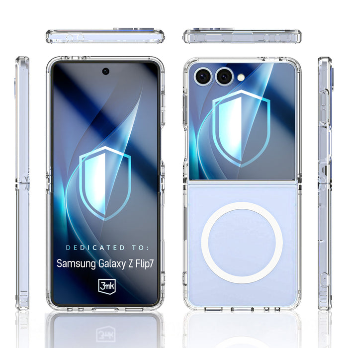 3mk Armor MagCase for Samsung Galaxy Z Flip 7 - Transparent