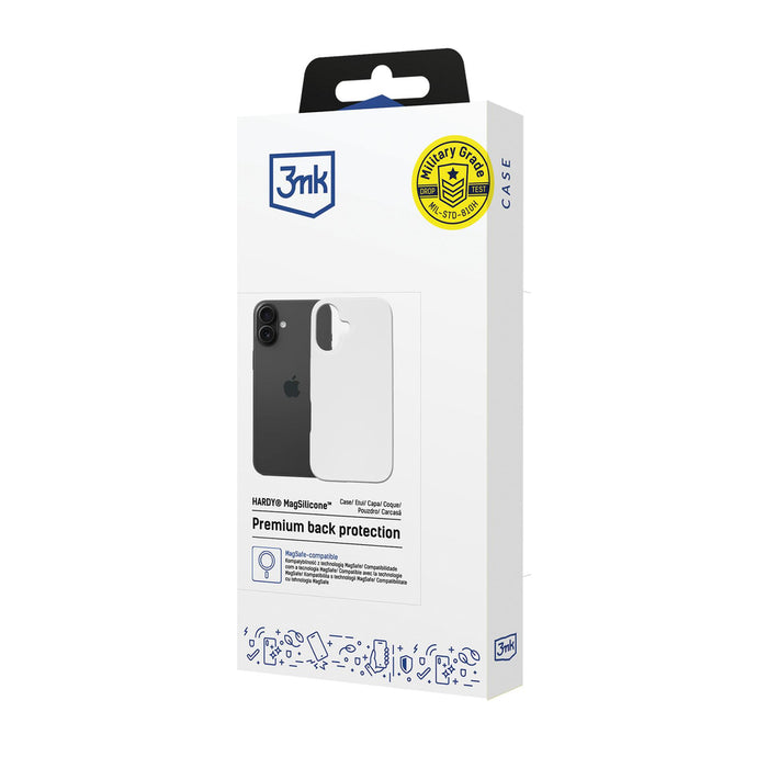 3mk Hardy MagSilicone Case for Apple iPhone 16 - White