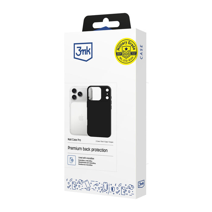 3mk Matt Case Pro for Apple iPhone 17 Pro Max - Matte Black