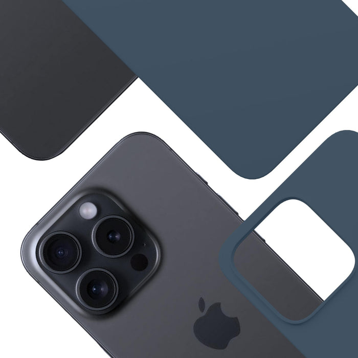 3mk Hardy MagSilicone Case for Apple iPhone 15 Pro Max - Navy Blue