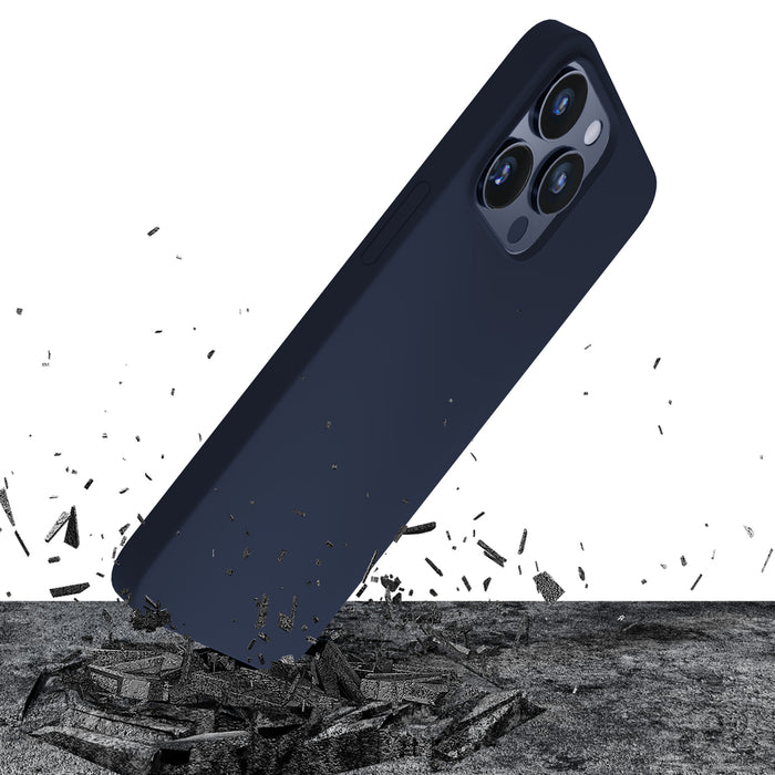 3mk Silicone Case for iPhone 15 Pro Max - Navy Blue