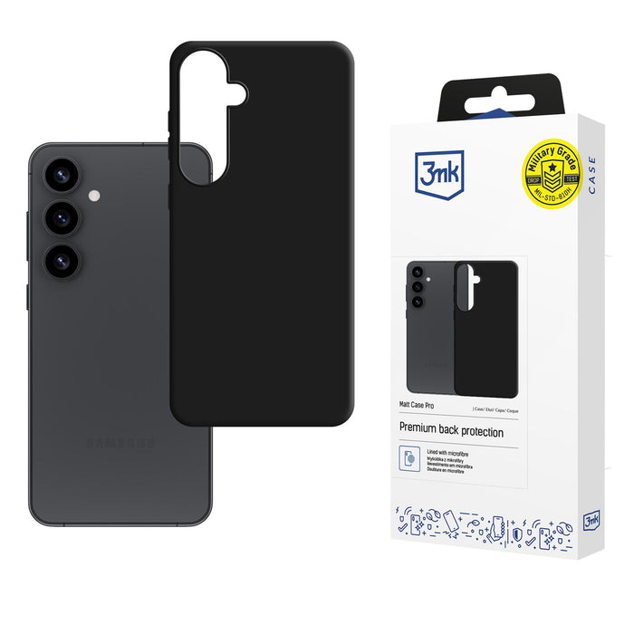 3mk Matt Case Pro for Samsung Galaxy S25 - matte black