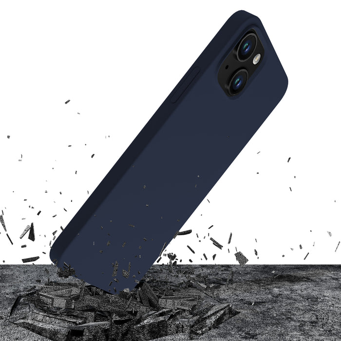 3mk Silicone Case for iPhone 15 - navy blue