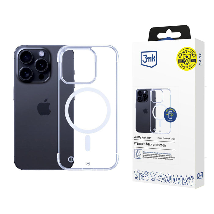3mk Just20g MagCase for iPhone 15 Pro Max - Transparent