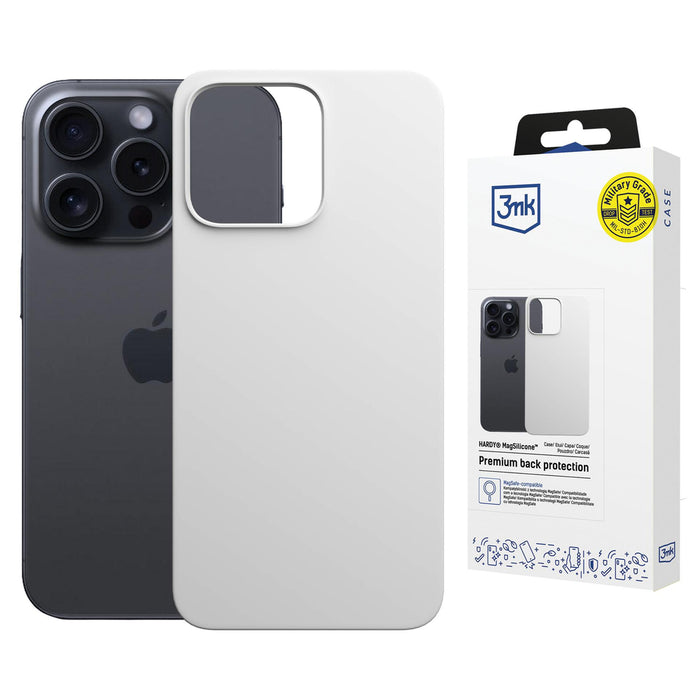 3mk Hardy MagSilicone Case for Apple iPhone 16 Pro - White