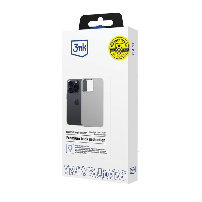 3mk Hardy MagSilicone Case for Apple iPhone 16 Pro - Gray