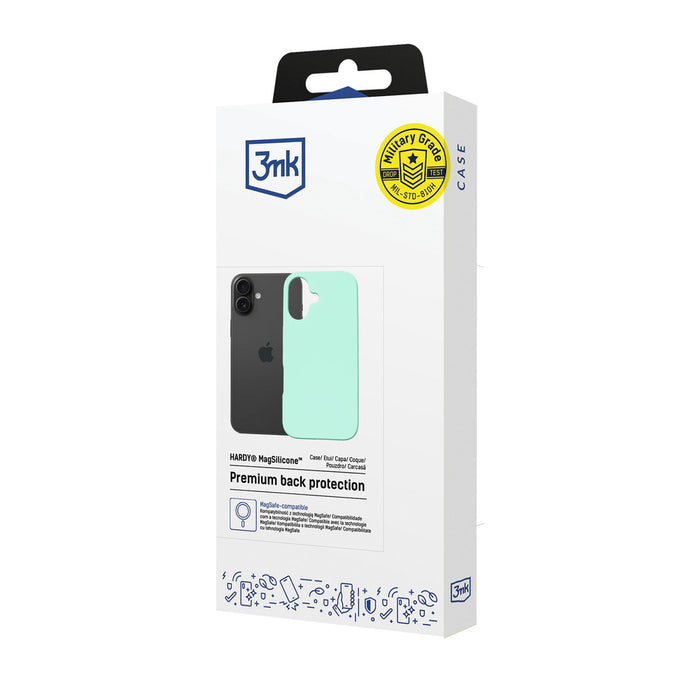 3mk Hardy MagSilicone Case for Apple iPhone 16 Plus - Mint