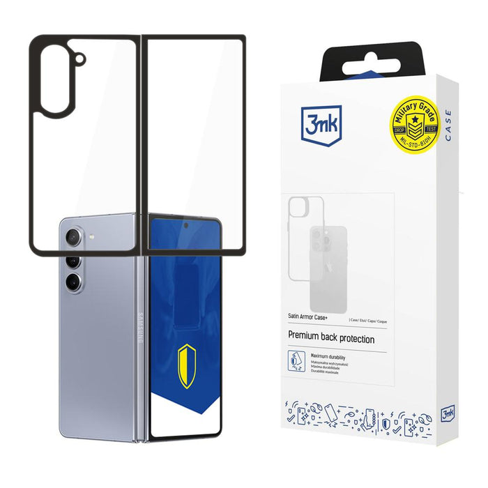 3mk Satin Armor Case+ for Samsung Galaxy Z Fold 5 - Transparent Black