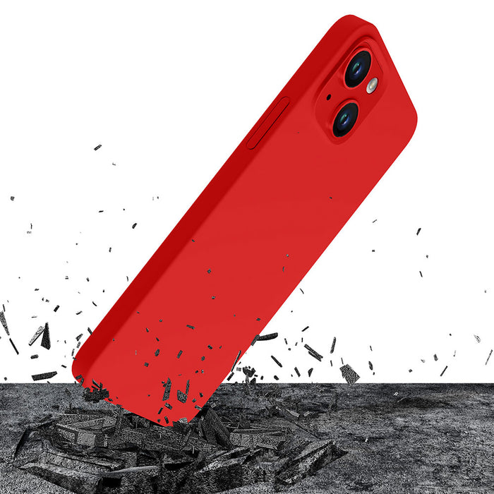 3mk Hardy Silicone MagCase for iPhone 14 Plus - red