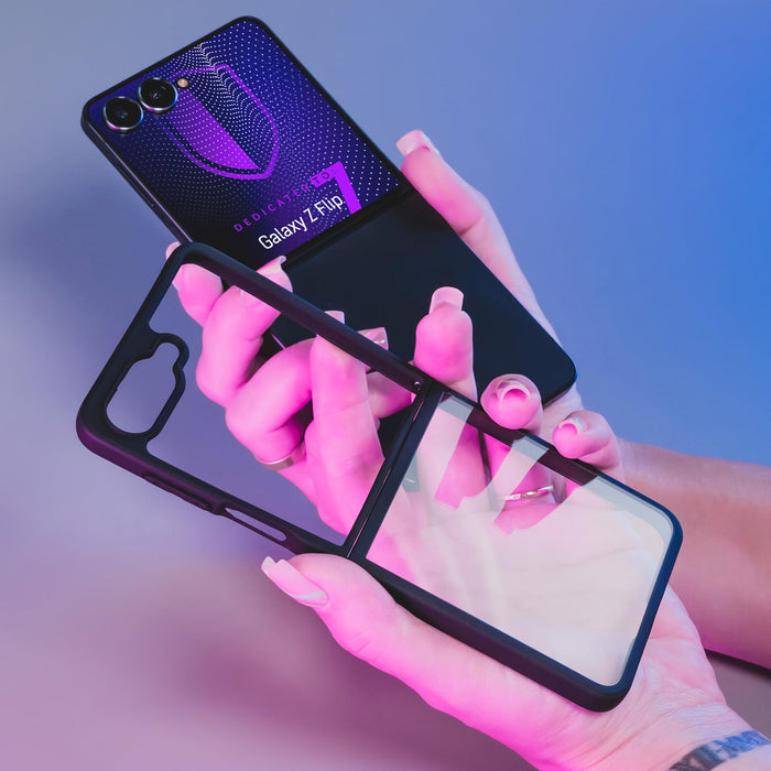 3mk Satin Armor Case+ for Samsung Galaxy Z Flip 7 - Transparent Black