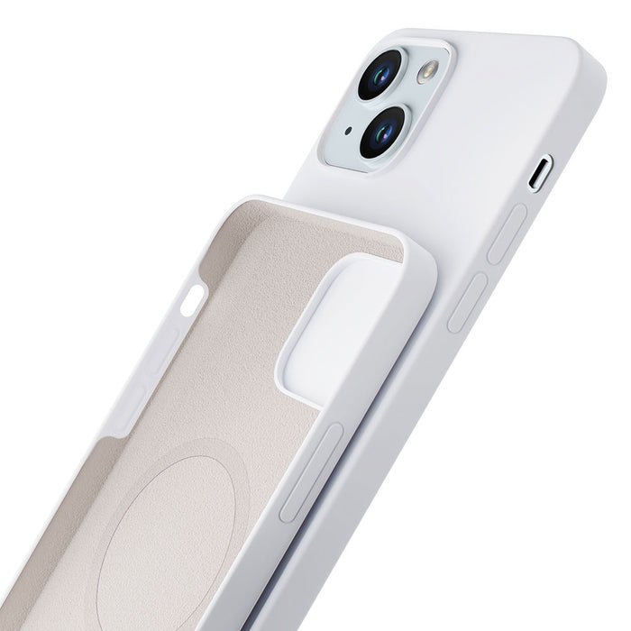 3mk Hardy Silicone MagCase for iPhone 15 Plus - White