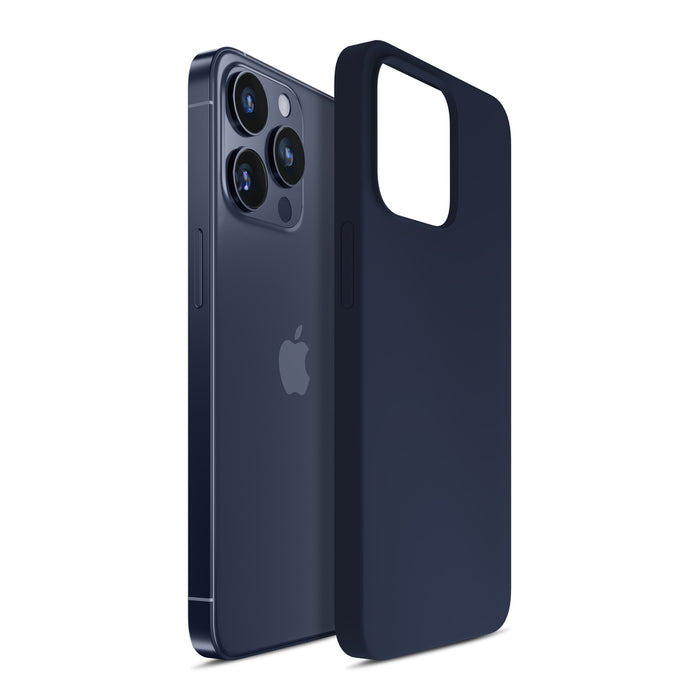 3mk Silicone Case for iPhone 15 Pro - Navy Blue