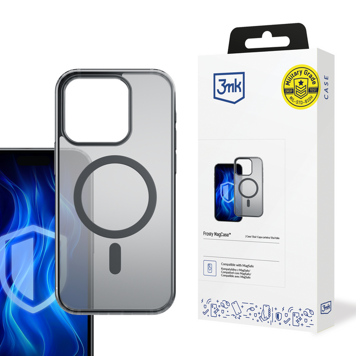 3mk Frosty MagCase for iPhone 15 Pro - Black