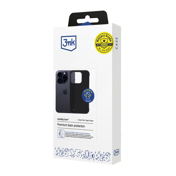 3mk Just20g Matt Case for Apple iPhone 16 Pro Max - Matte Black
