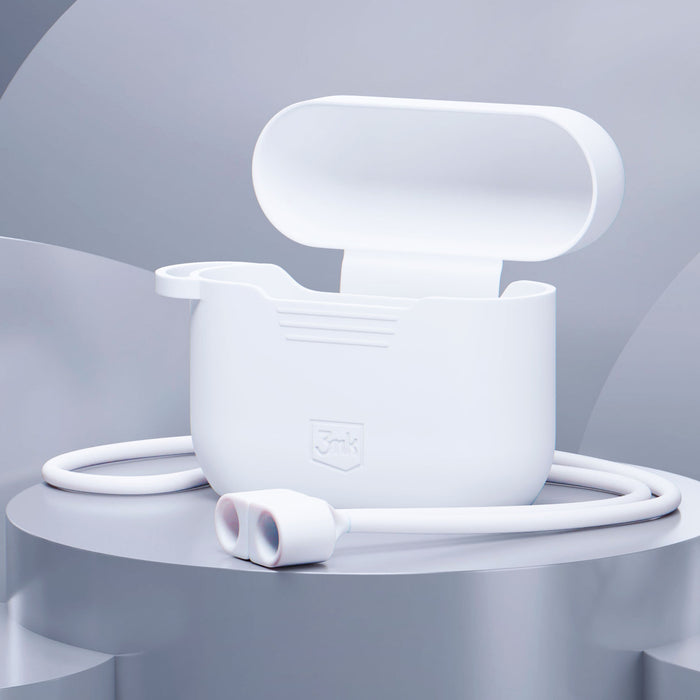3mk Silicone AirPods Case for AirPods Pro 3 - White