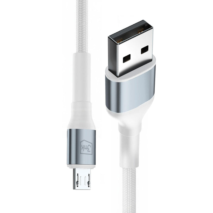 3mk Hyper Cable N-SERIES USB-A / MicroUSB 1m 5V/2.4A 12W / white