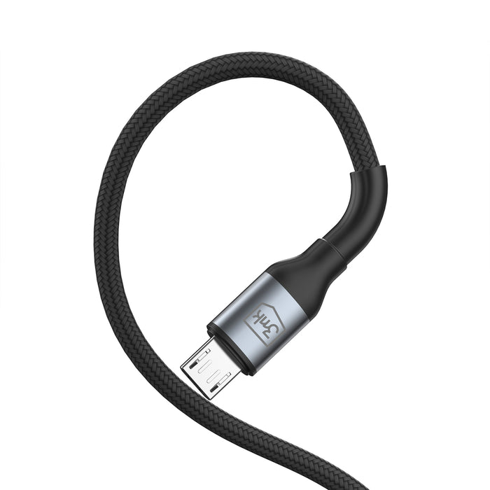 3mk Hyper Cable N-SERIES USB-A / MicroUSB 1m 5V/2.4A 12W / black