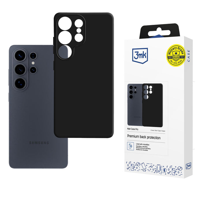 3mk Matt Case Pro for Samsung Galaxy S26 Ultra - Matte Black