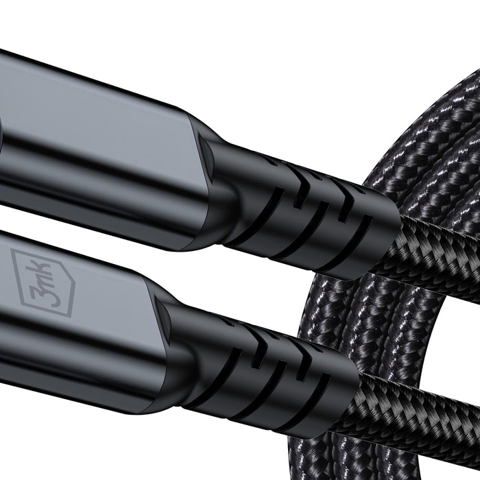3mk Hyper Cable N-SERIES Thunderbolt 4 USB-C / USB-C 1m 48V/5A 40Gb/s 240W 8K60Hz - black