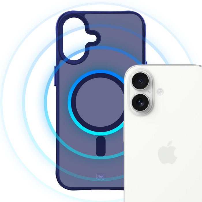 3mk Smoke MagCase for iPhone 16 - Blue-Translucent