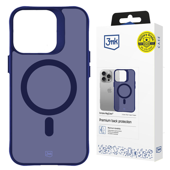 3mk Smoke MagCase for iPhone 16 Pro - Blue-Translucent