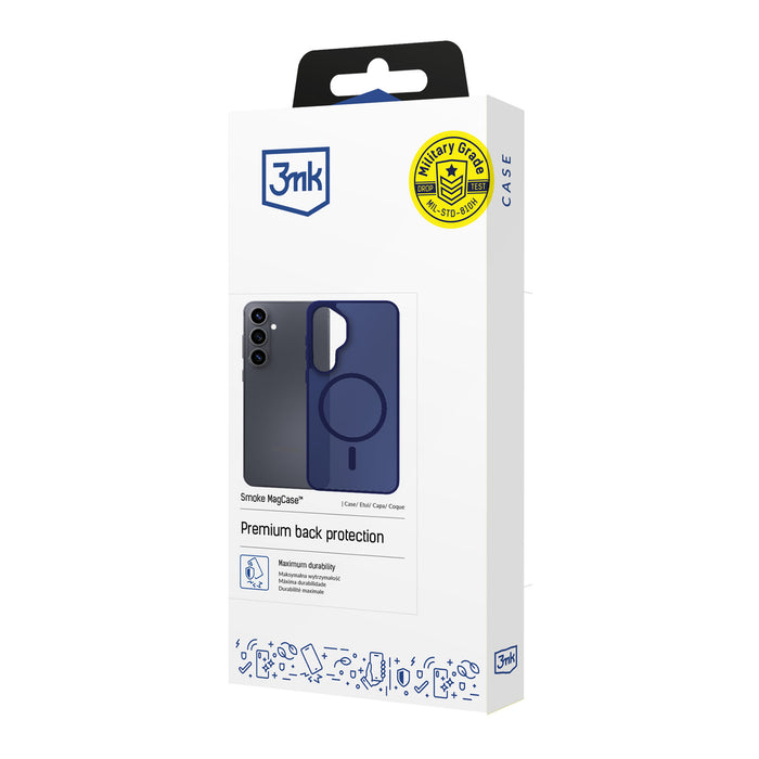 3mk Smoke MagCase for Samsung Galaxy S25 - Blue-Translucent