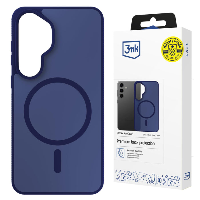 3mk Smoke MagCase for Samsung Galaxy S25 - Blue-Translucent