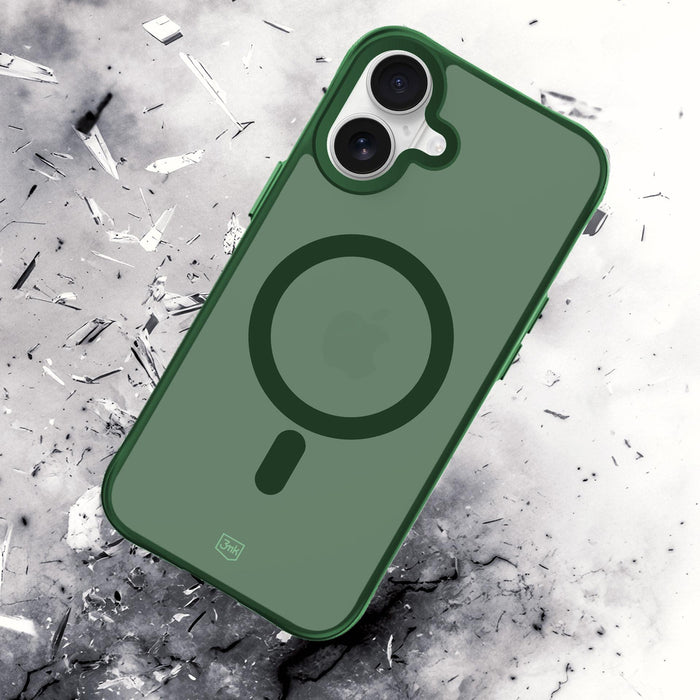 3mk Smoke MagCase for iPhone 16 - Green-Translucent