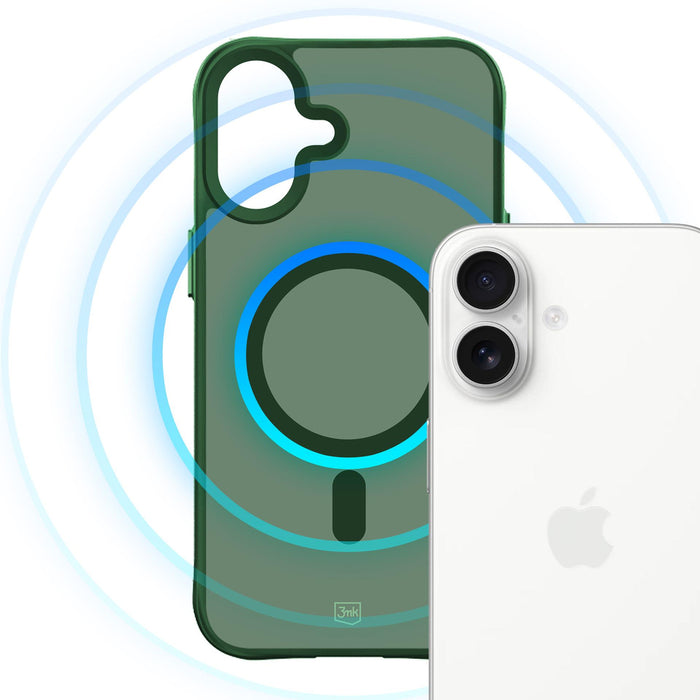 3mk Smoke MagCase for iPhone 16 - Green-Translucent