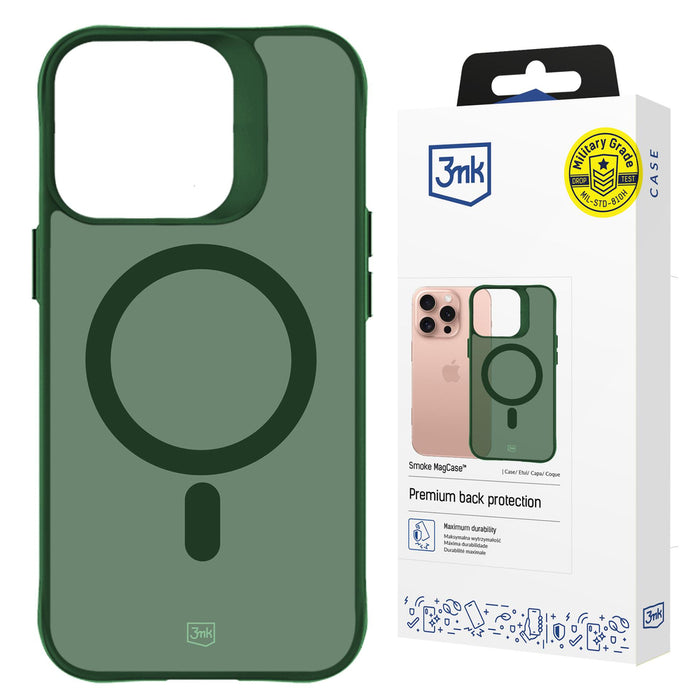 3mk Smoke MagCase for iPhone 16 Pro Max - Green-Translucent