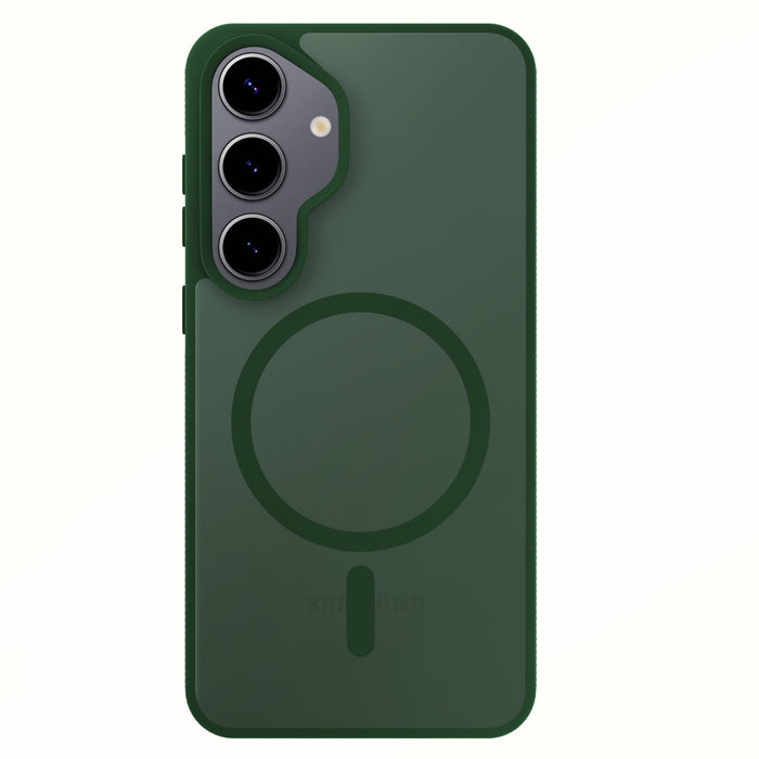3mk Smoke MagCase for Samsung Galaxy S25 - Green-Translucent