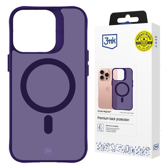 3mk Smoke MagCase for iPhone 16 Pro Max - Purple-Translucent
