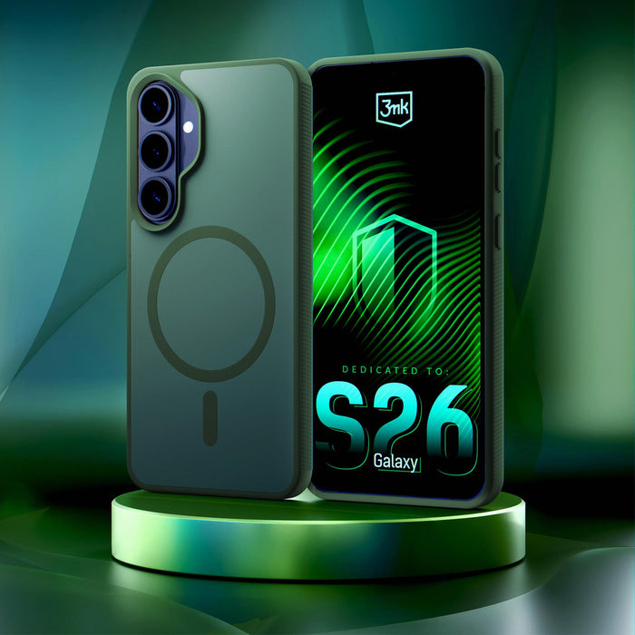 3mk Smoke MagCase for Samsung Galaxy S26 - green