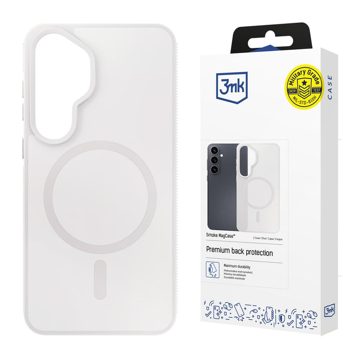 3mk Smoke MagCase for Samsung Galaxy S26 - white