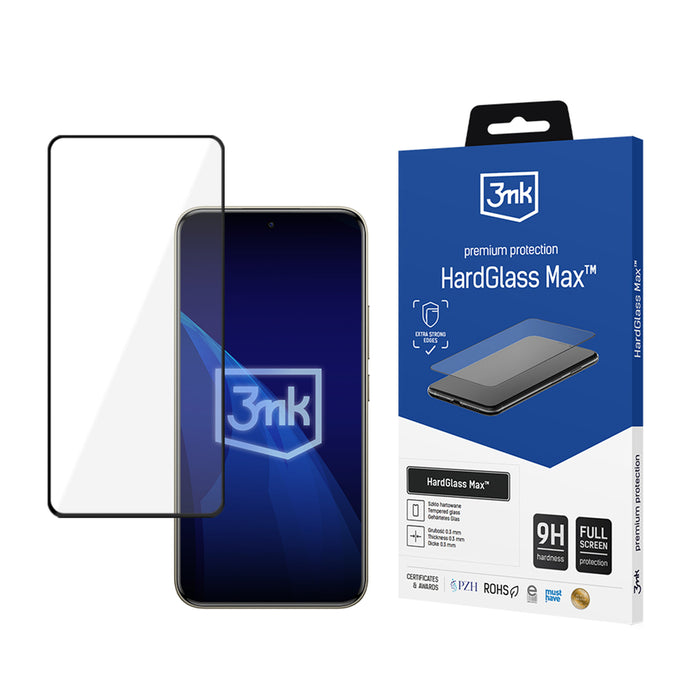 Reinforced Full Screen Tempered Glass 3mk HardGlass Max Black for Xiaomi Redmi Note 15 Pro+ 5G