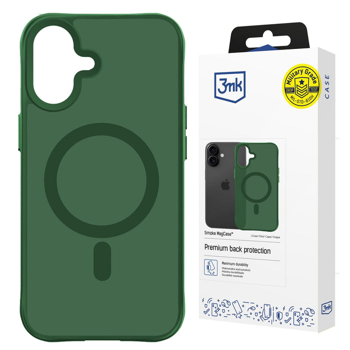 3mk Smoke MagCase for iPhone 17 - Green-Translucent