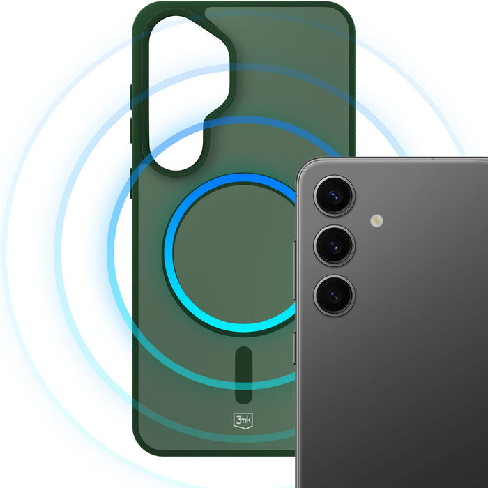 3mk Smoke MagCase for Samsung Galaxy S24 - Green-Translucent