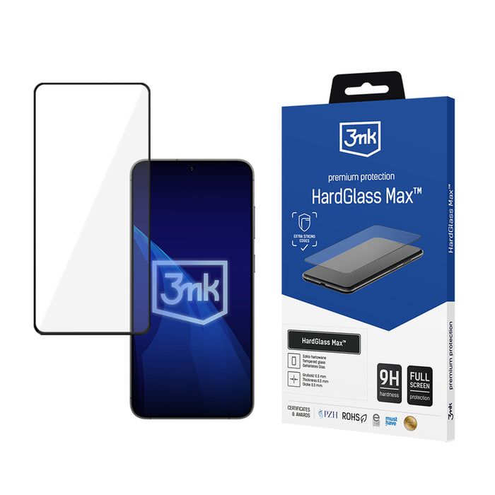 Reinforced full-screen tempered glass 3mk HardGlass Max Black for Samsung Galaxy S24+
