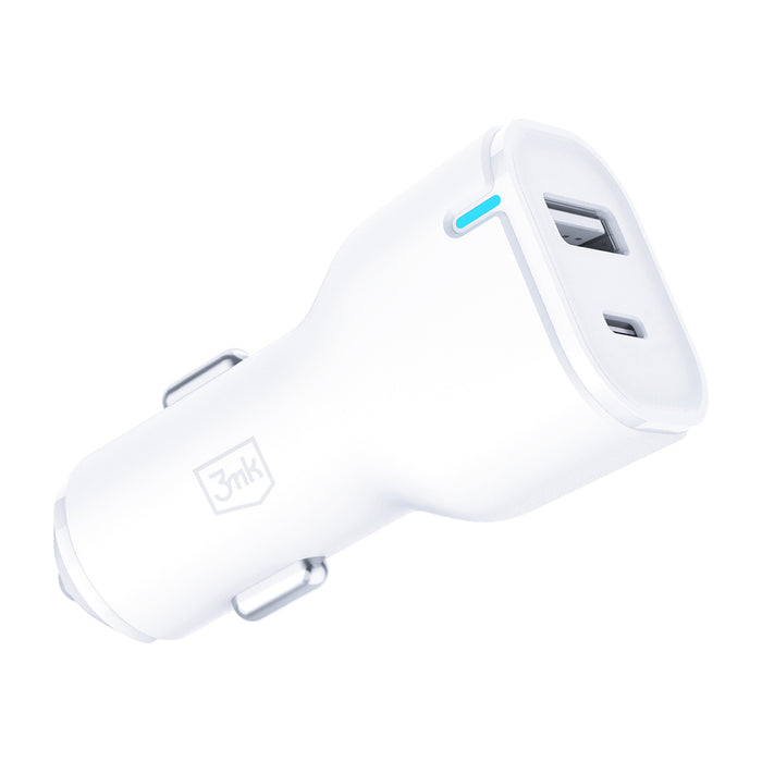 3mk Car Charger 20W PD3.0 QC 3.0 USB 1A1C - White