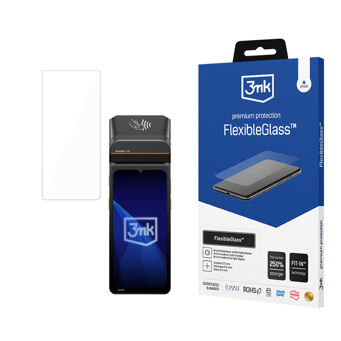 3mk FlexibleGlass™ hybrid glass on SUNMI V3