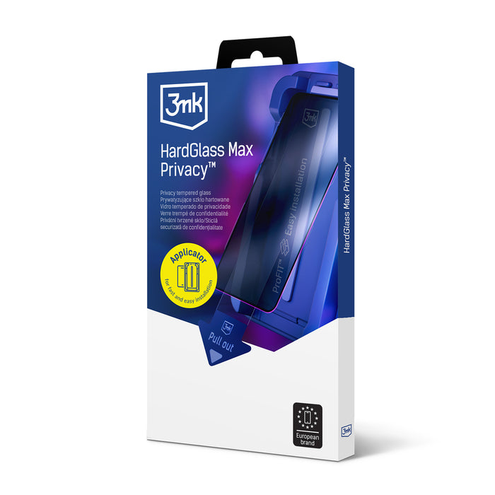 9H tempered glass with 3mk HardGlass Max Privacy filter for iPhone 17 Pro Max