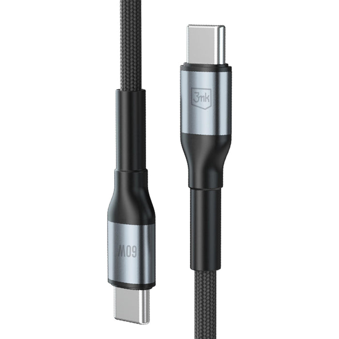 3mk Hyper Cable N-SERIES USB-C / USB-C 3m PD 3.0 QC 3.0 20V/3A 60W - black