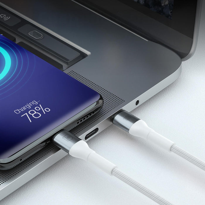 3mk Hyper Cable N-SERIES USB-C / USB-C 2m PD 3.0 QC 3.0 20V/5A 100W - white