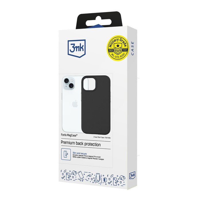 3mk Fortis MagCase for iPhone 15 - black
